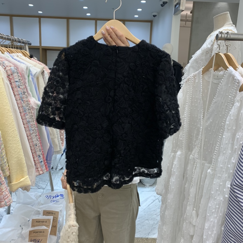 A韓國代購女士新品人氣26春夏時尚休閑推薦熱賣襯衫蕾絲衫A STORE襯衫/蕾絲衫