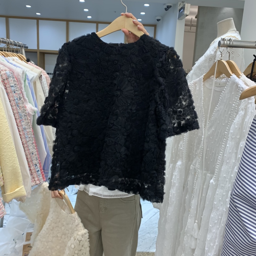 A韓國代購女士新品人氣26春夏時尚休閑推薦熱賣襯衫蕾絲衫A STORE襯衫/蕾絲衫圖色2