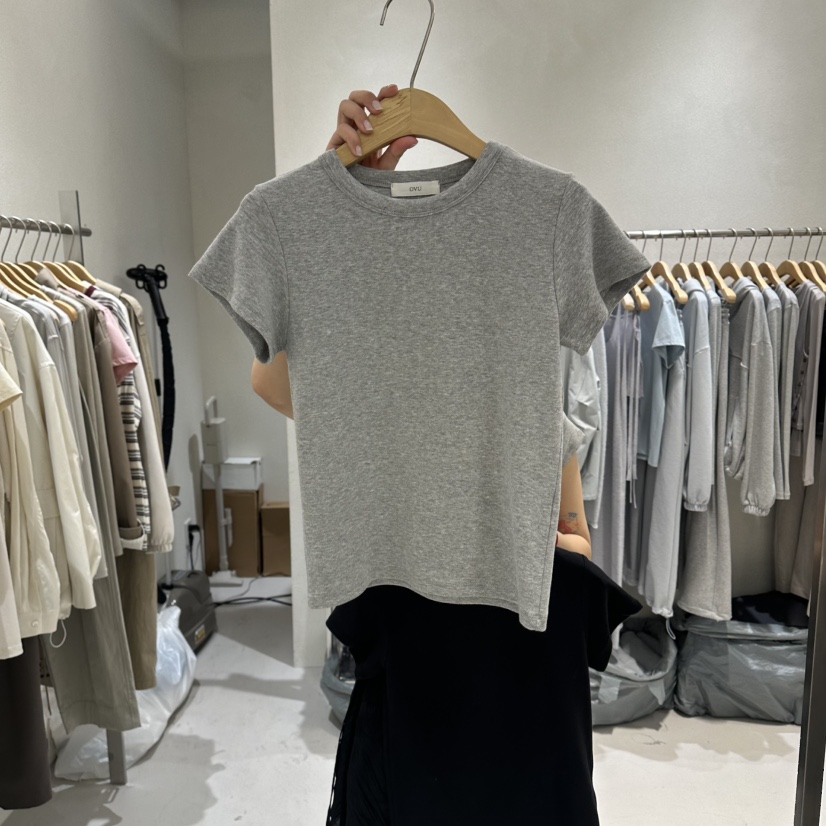 OVU韓國直郵實拍女士新款人氣推薦休閑熱賣職業時尚26春夏T恤OVUT恤圖色3