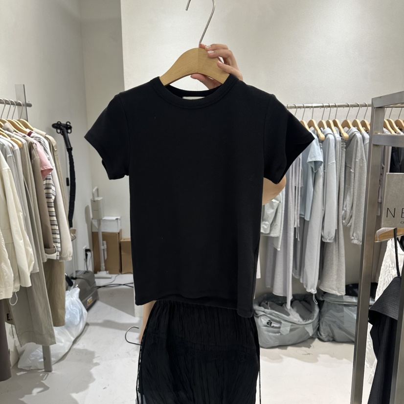 OVU韓國直郵實拍女士新款人氣推薦休閑熱賣職業時尚26春夏T恤OVUT恤圖色4