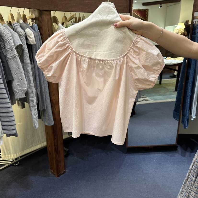 FURE韓國直郵女士新品人氣26春夏職業熱賣襯衫蕾絲衫柔軟FURE襯衫/蕾絲衫