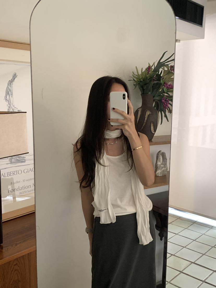 UNDERSON韓國直郵實拍女裝新款休閑26春夏圍巾披肩褶皺圍巾UNDERSON圍巾/披肩圖色1