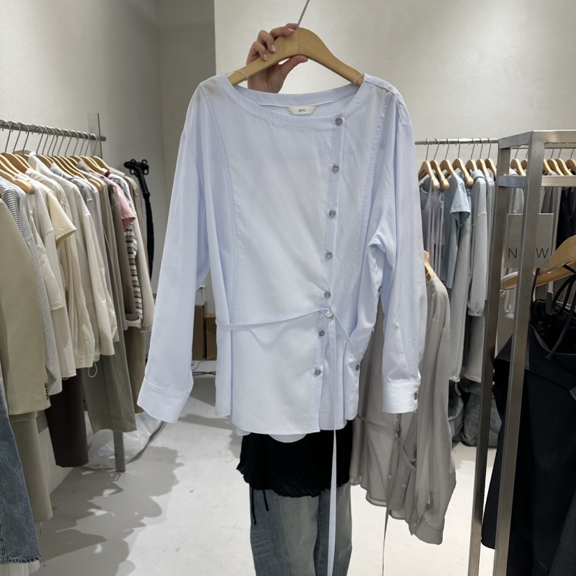 OVU韓國直郵實拍女裝新款26春夏時尚休閑人氣熱賣襯衫蕾絲衫OVU襯衫/蕾絲衫圖色2