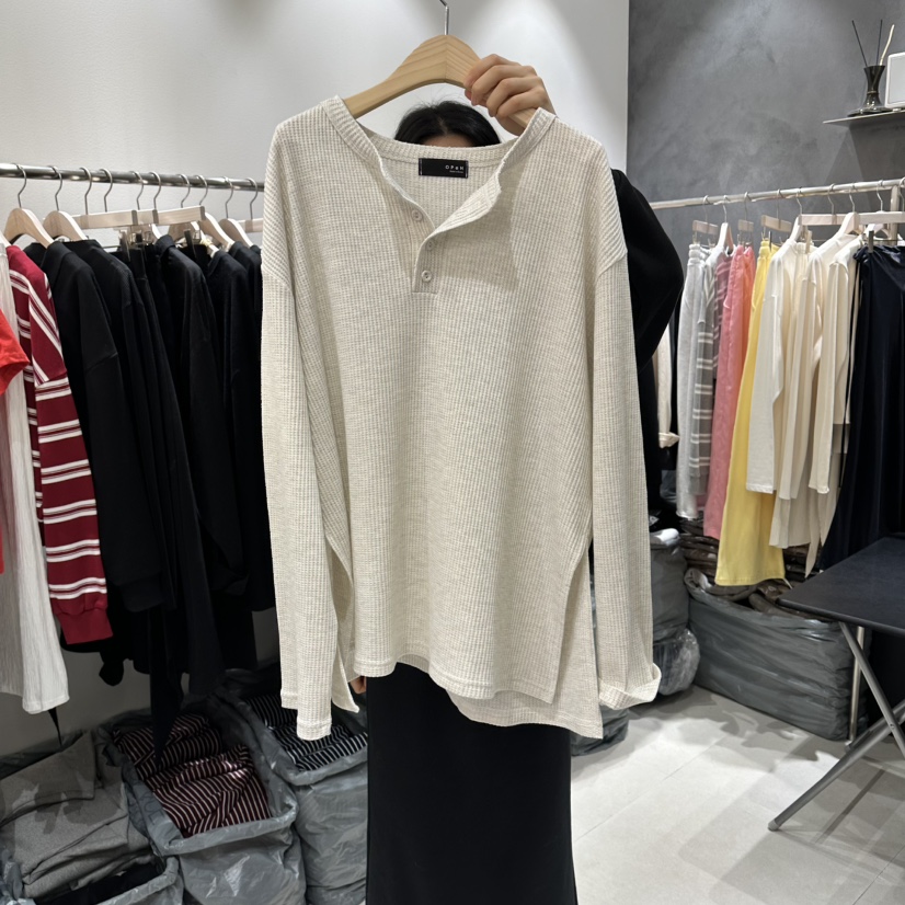 OPEN韓國直郵女士新款熱賣休閑職業人氣26春夏推薦長袖T恤OPEN長袖T恤圖色1