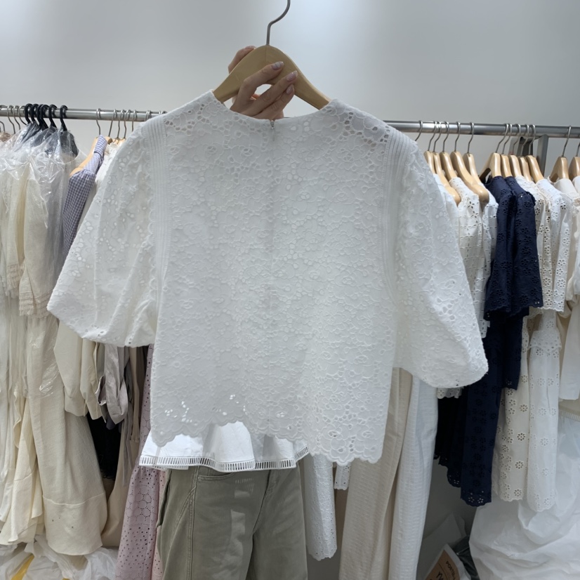 A韓國東大門代購女士新款26春夏時尚休閑熱賣推薦襯衫蕾絲衫A STORE襯衫/蕾絲衫