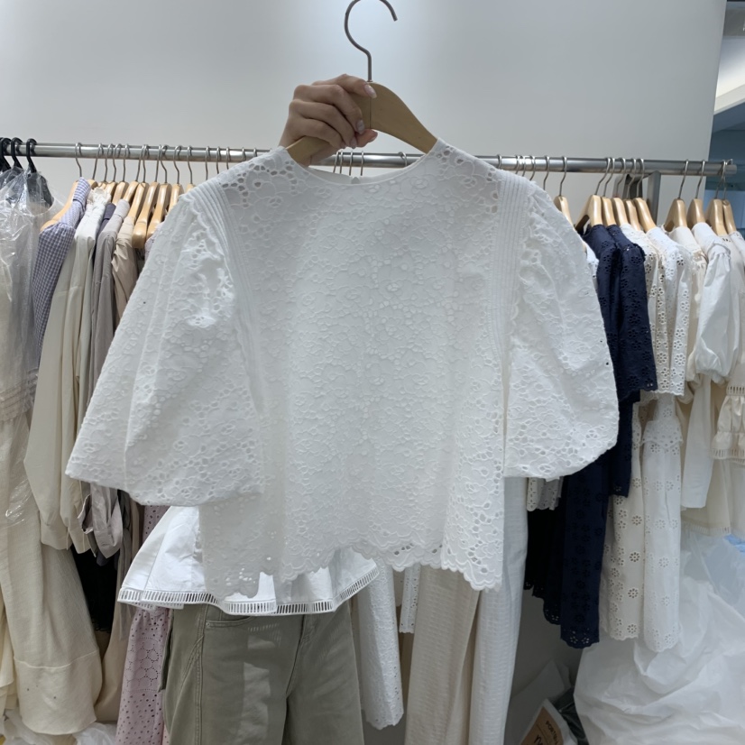 A韓國東大門代購女士新款26春夏時尚休閑熱賣推薦襯衫蕾絲衫A STORE襯衫/蕾絲衫圖色1