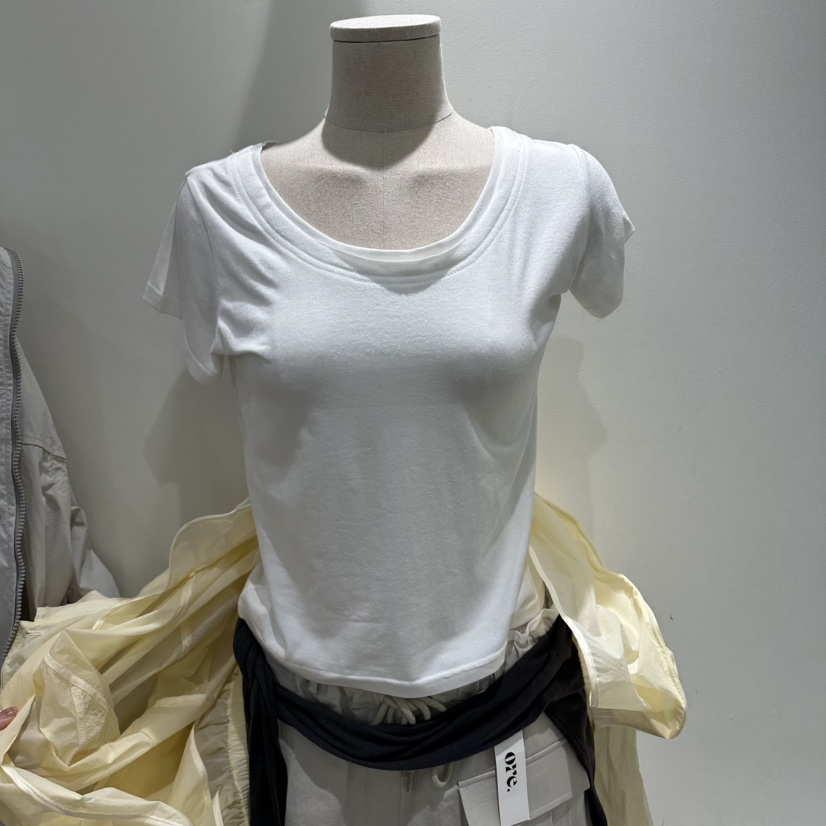 ORE-P韓國代購女士新品職業休閑26春夏時尚推薦人氣熱賣T恤ORET恤圖色2白色