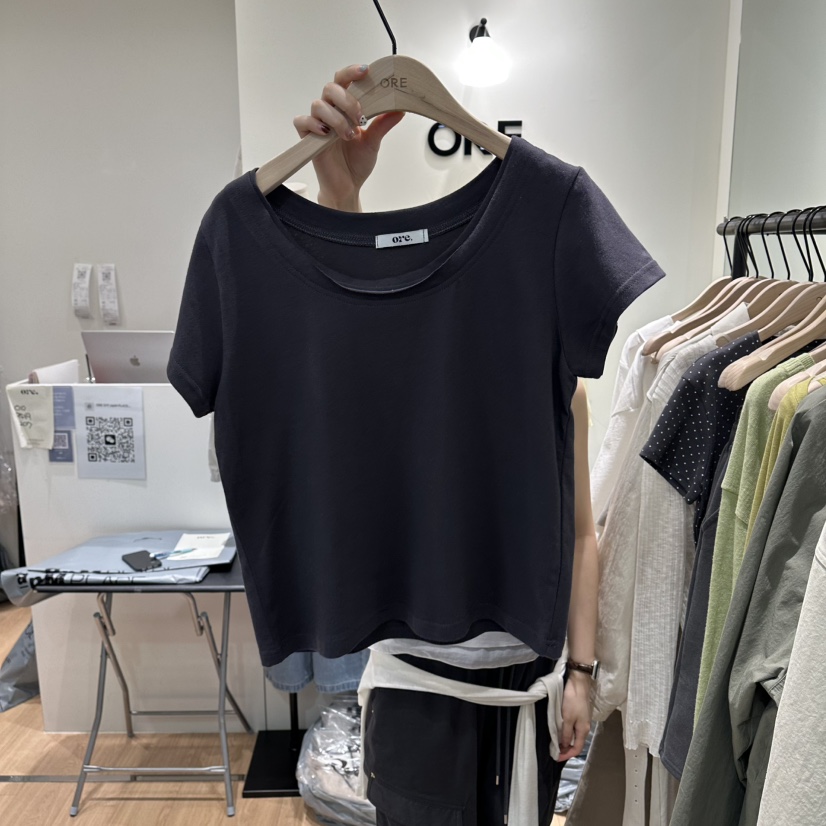 ORE-P韓國代購女士新品職業休閑26春夏時尚推薦人氣熱賣T恤ORET恤圖色3