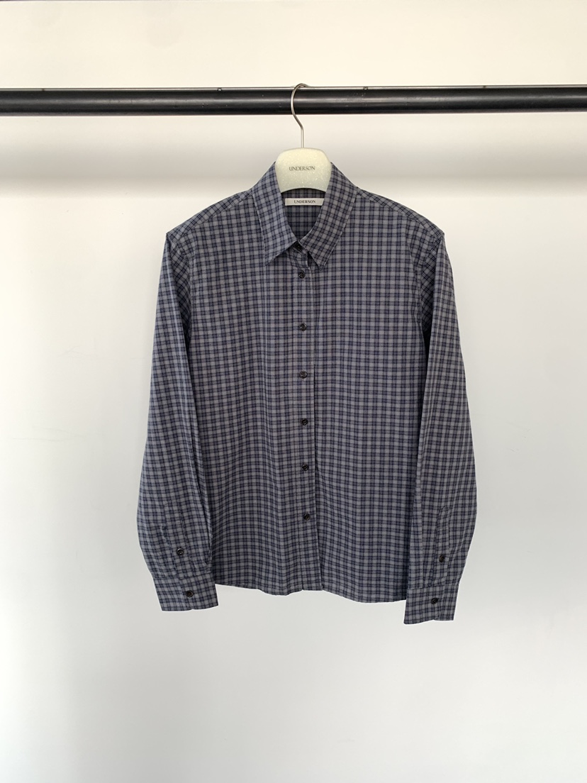 UNDERSON韓國直郵實拍女士新款熱賣時尚人氣襯衫蕾絲衫格紋UNDERSON襯衫/蕾絲衫圖色1