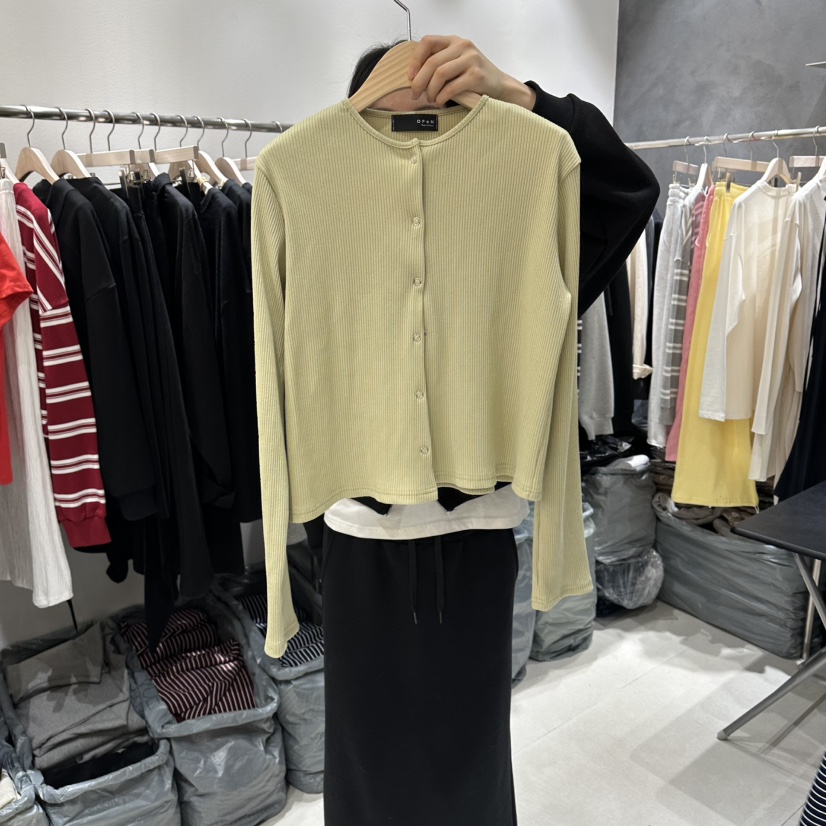 OPEN韓國直郵女士新款時尚職業人氣推薦休閑26春夏針織衫開衫OPEN針織衫圖色2