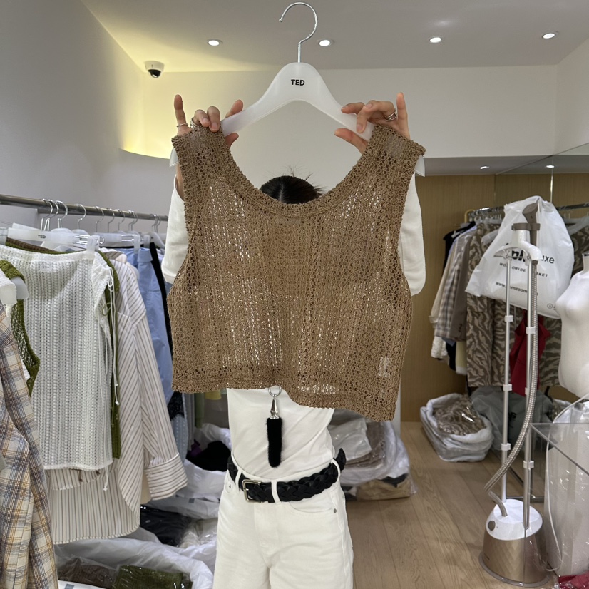 TED韓國東大門直郵女士新款時尚26春夏休閑推薦人氣吊帶背心TED吊帶/背心圖色3