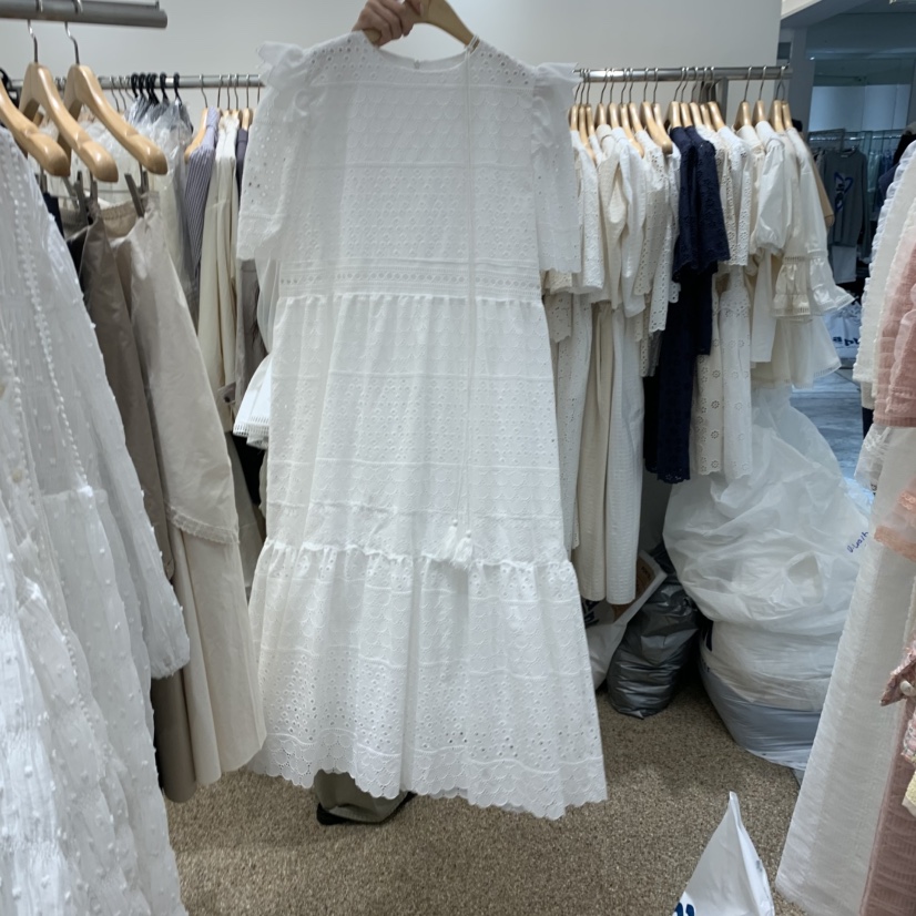 A韓國東大門代購女裝新款休閑熱賣26春夏人氣連衣裙含腰繩A STORE連衣裙圖色1