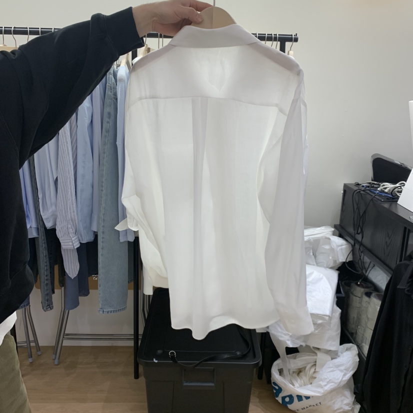 SPAGHETTI韓國東大門直郵女裝新品人氣時尚襯衫蕾絲衫蕾絲spaghetti襯衫/蕾絲衫