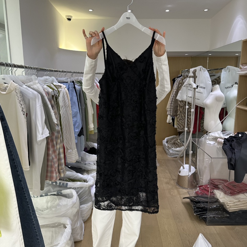 TED韓國東大門代購女士新款時尚人氣26春夏職業連衣裙蕾絲TED連衣裙圖色2