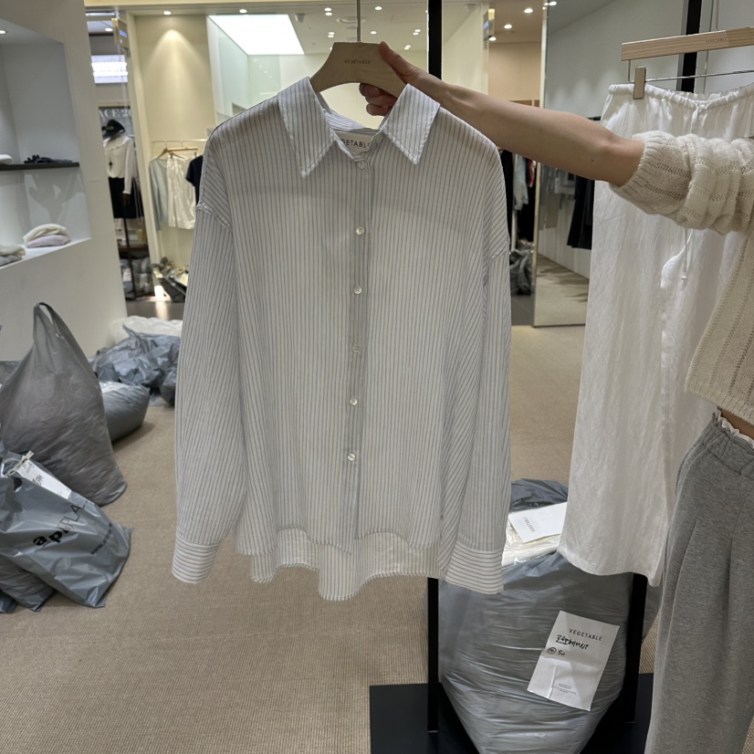 VEGETABLE韓國代購女裝新品職業26春夏休閑人氣襯衫蕾絲衫VEGETABLE襯衫/蕾絲衫圖色1