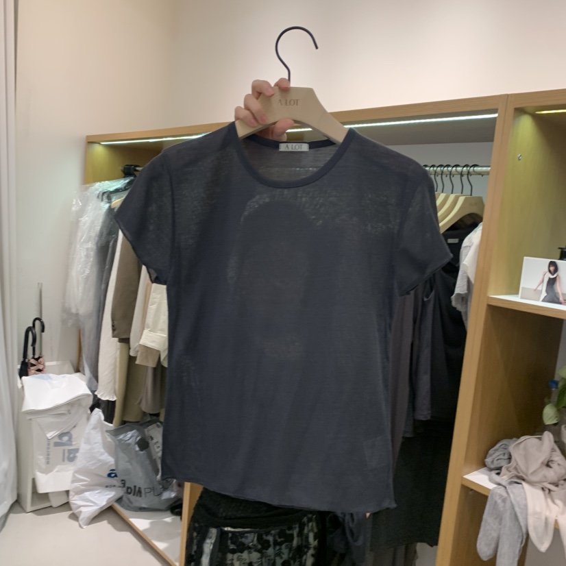 ALOT韓國直郵女裝新品時尚人氣26春夏推薦職業熱賣休閑T恤A LOTT恤圖色2