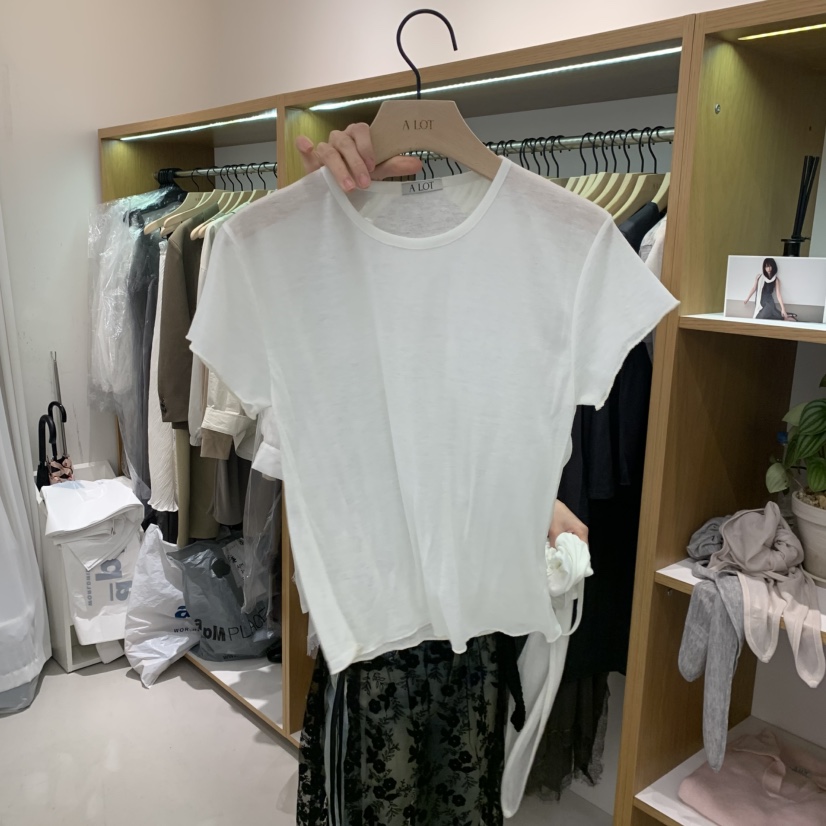 ALOT韓國直郵女裝新品時尚人氣26春夏推薦職業熱賣休閑T恤A LOTT恤圖色3