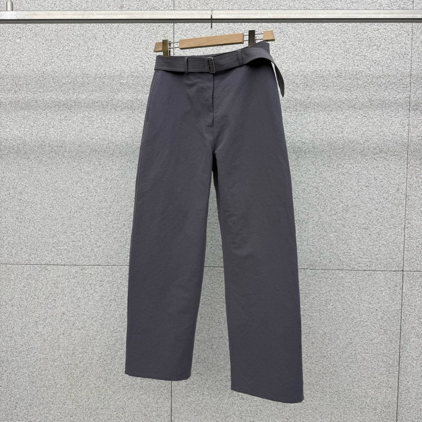 AT THE BAGEL韓國直郵實拍女裝新款熱賣休閑休閑褲含腰帶AT THE BAGEL休閑褲圖色2墨色