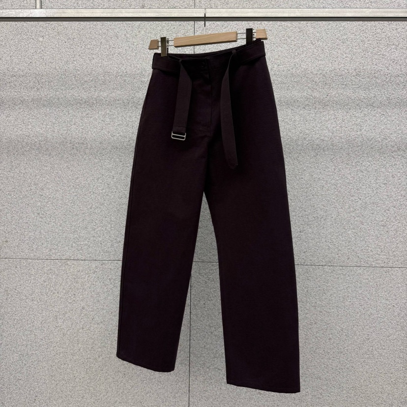 AT THE BAGEL韓國直郵實拍女裝新款熱賣休閑休閑褲含腰帶AT THE BAGEL休閑褲圖色3黑色