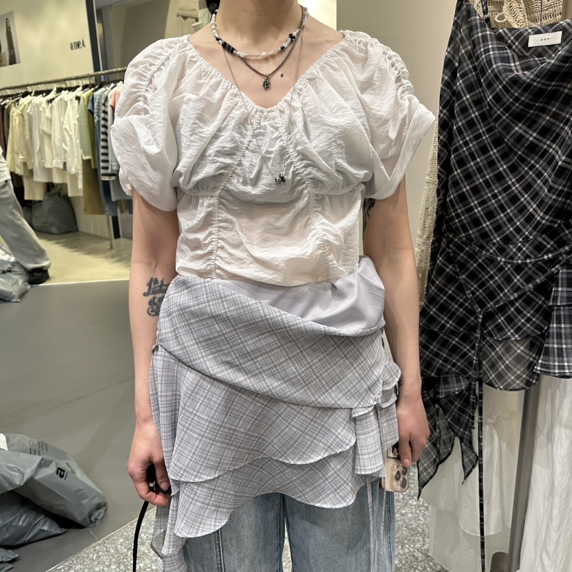 SOF韓國直郵女士新品推薦時尚休閑熱賣襯衫蕾絲衫不含飾品SOF襯衫/蕾絲衫圖色2