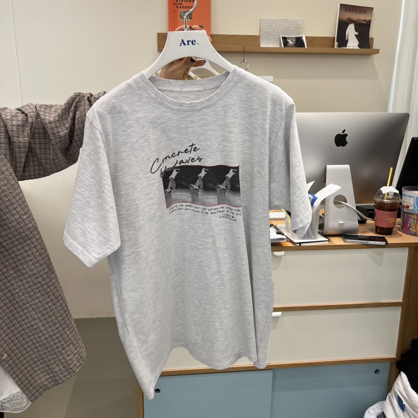 ARE韓國東大門代購女士新品26春夏人氣熱賣時尚職業休閑T恤ARE YOU/ARET恤圖色2