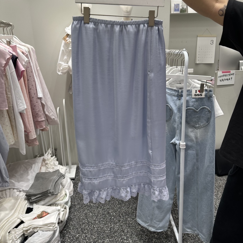 VINTAGE 888韓國東大門直郵女裝新款人氣熱賣26春夏長裙蕾絲VINTAGE888/TRIPLE EIGHT長裙