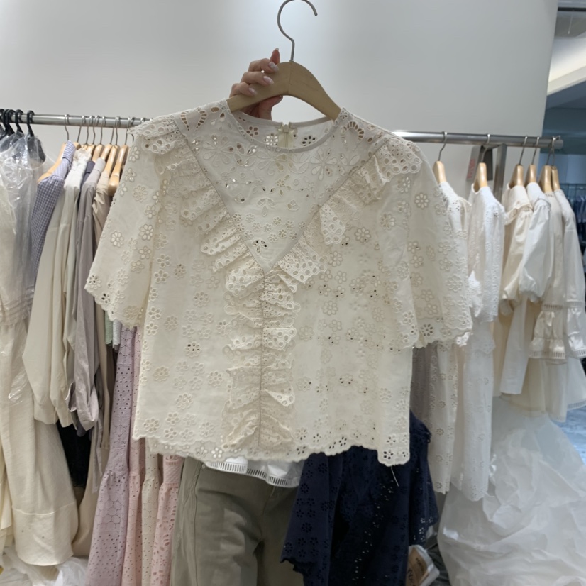 A韓國直郵女裝新品26春夏職業熱賣推薦休閑人氣襯衫蕾絲衫A STORE襯衫/蕾絲衫圖色3