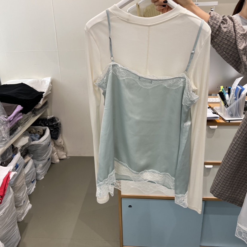 ARE韓國代購女士新款26春夏推薦職業吊帶背心不含內搭蕾絲ARE YOU/ARE吊帶/背心