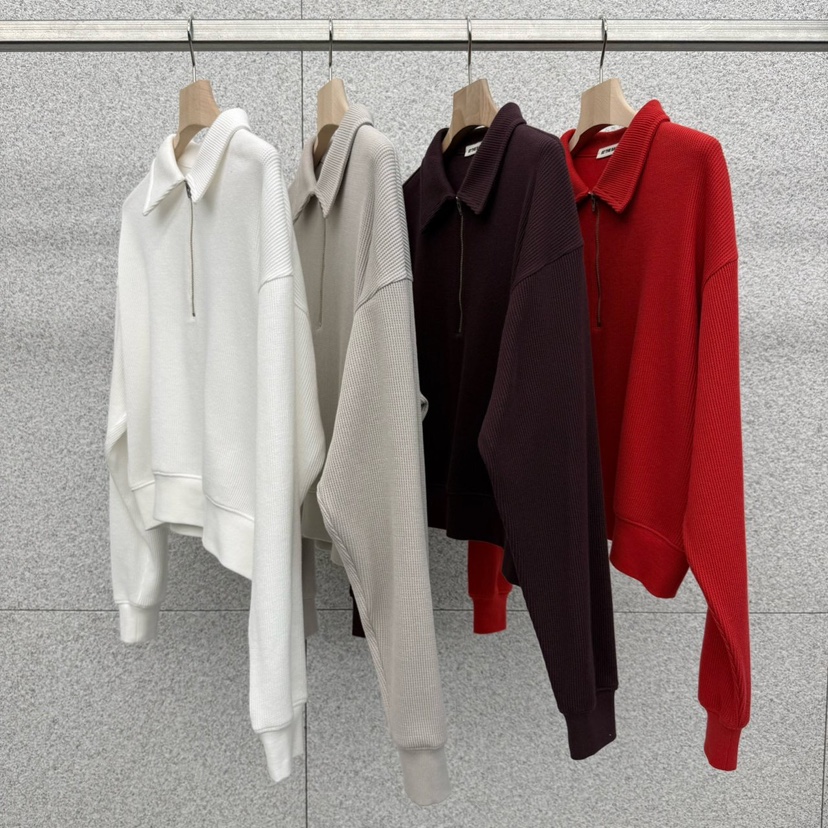 AT THE BAGEL韓國東大門代購女裝新款推薦職業衛衣拉鏈AT THE BAGEL衛衣