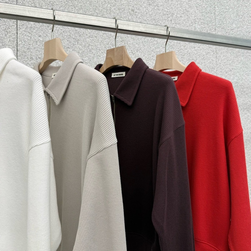 AT THE BAGEL韓國東大門代購女裝新款推薦職業衛衣拉鏈AT THE BAGEL衛衣