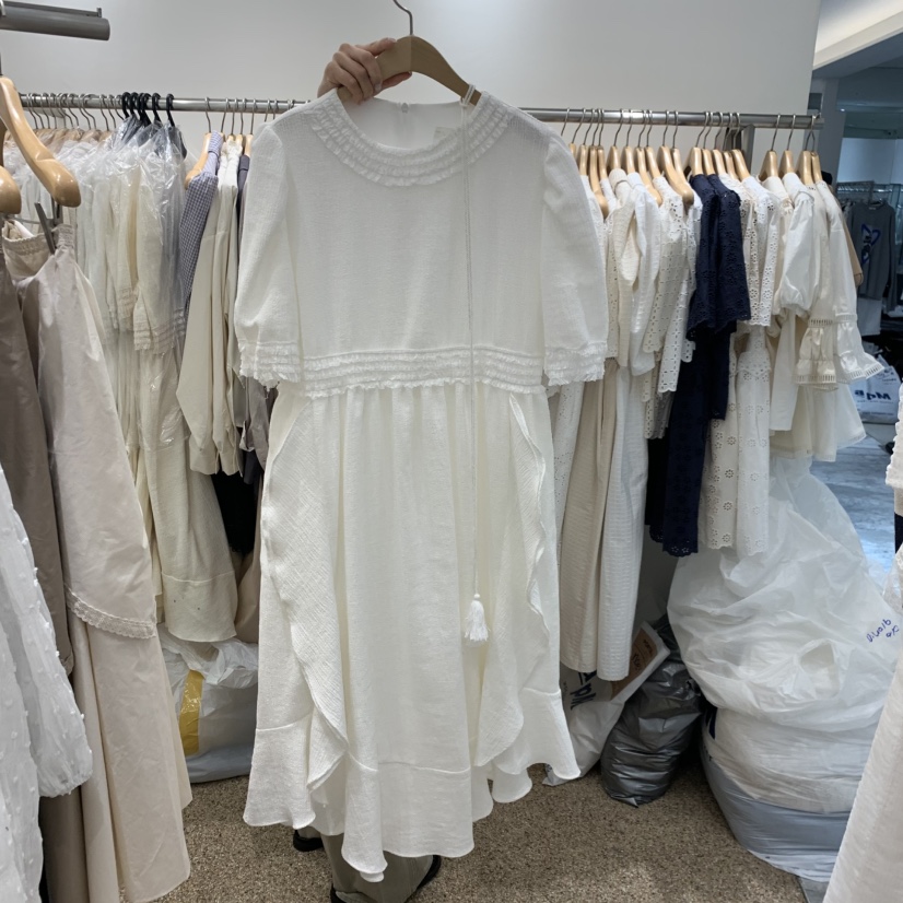 A韓國東大門代購女士新款推薦26春夏職業熱賣連衣裙含腰繩A STORE連衣裙圖色1