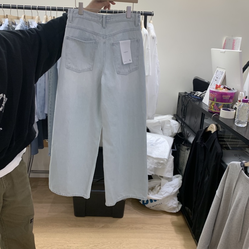 SPAGHETTI韓國直郵女裝新品職業時尚熱賣休閑推薦人氣牛仔褲spaghetti牛仔褲