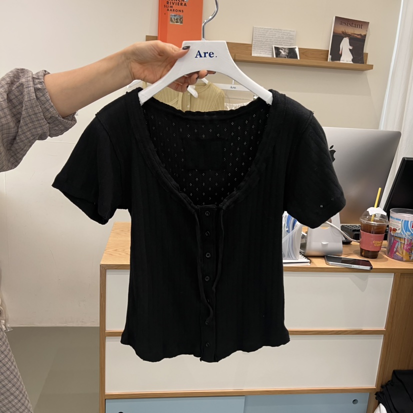 ARE韓國東大門直郵女士新款職業熱賣推薦休閑時尚26春夏T恤ARE YOU/ARET恤圖色3