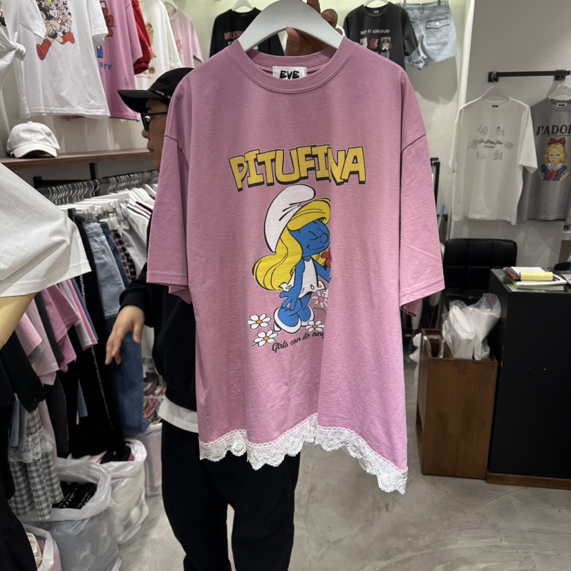 EVE韓國直郵女士新品26春夏休閑時尚熱賣職業推薦人氣T恤EVET恤圖色3