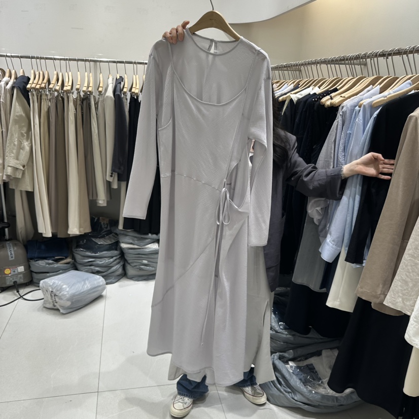 BLUEI-D/N SHARP韓國代購女士新款推薦時尚連衣裙假兩件Blue i-d/N SHARP連衣裙圖色1