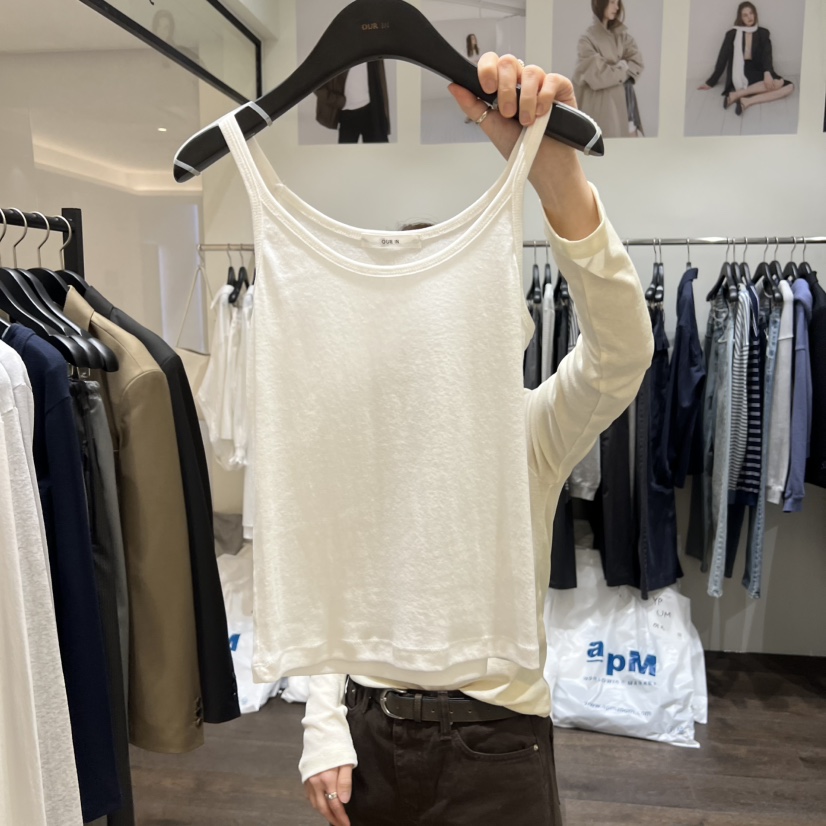 OURIN/THIS IS韓國直郵女裝新品休閑熱賣吊帶背心不含內搭OURIN/THIS IS吊帶/背心圖色1