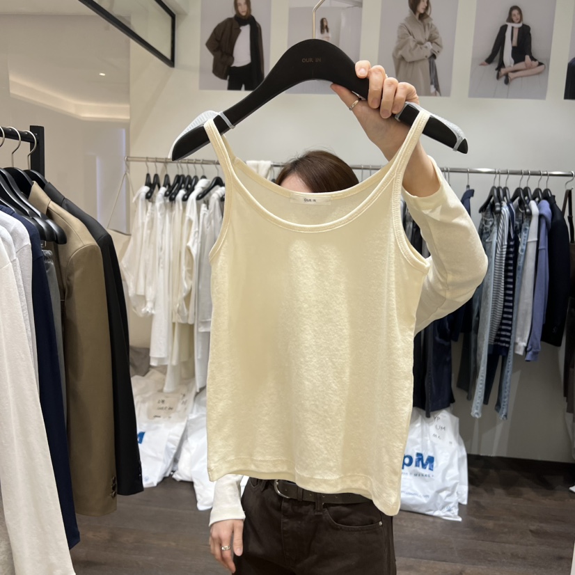 OURIN/THIS IS韓國直郵女裝新品休閑熱賣吊帶背心不含內搭OURIN/THIS IS吊帶/背心圖色2