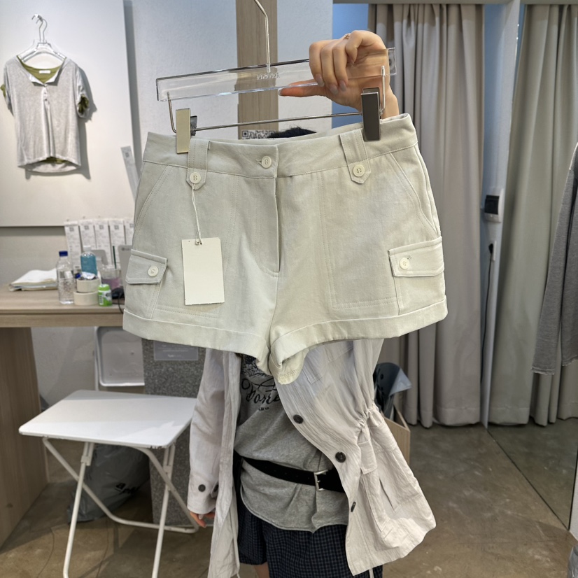 PLOVER韓國東大門代購女士新款休閑時尚熱賣推薦短褲工裝PLO_VER短褲圖色1