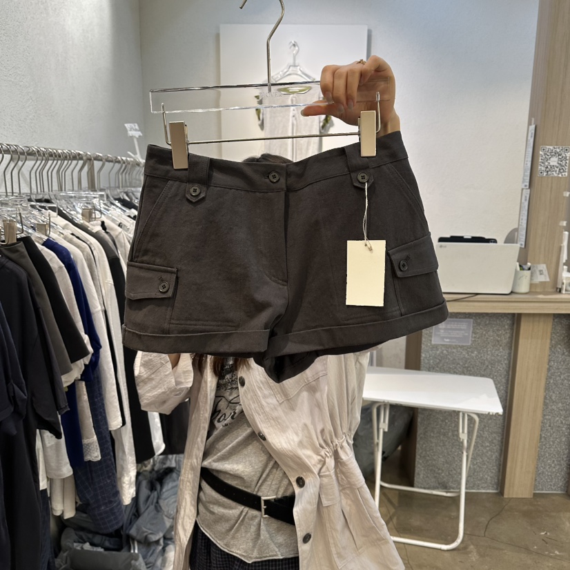 PLOVER韓國東大門代購女士新款休閑時尚熱賣推薦短褲工裝PLO_VER短褲圖色2