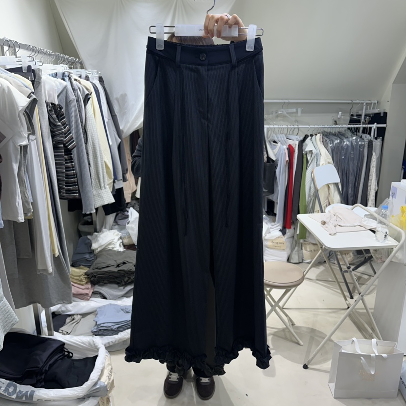 OWNS韓國直郵實拍女裝新款26春夏熱賣職業時尚人氣休閑褲OWNS HAUS休閑褲圖色2深藍色