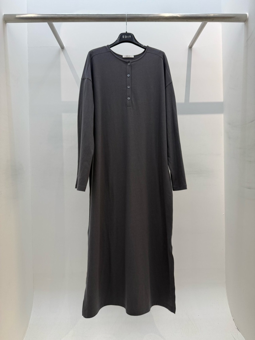 EDIT韓國代購女士新品休閑熱賣人氣26春夏推薦職業連衣裙EDIT連衣裙圖色2灰色