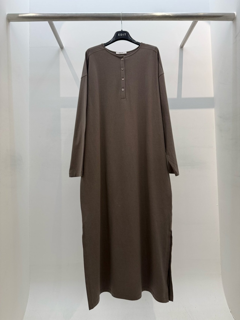 EDIT韓國代購女士新品休閑熱賣人氣26春夏推薦職業連衣裙EDIT連衣裙圖色3咖色
