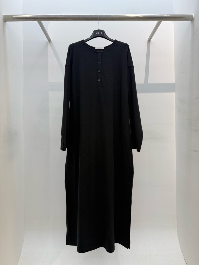 EDIT韓國代購女士新品休閑熱賣人氣26春夏推薦職業連衣裙EDIT連衣裙圖色4黑色