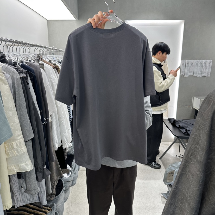 ANDE韓國直郵實拍女士新款熱賣職業26春夏休閑人氣T恤繡花AndeT恤