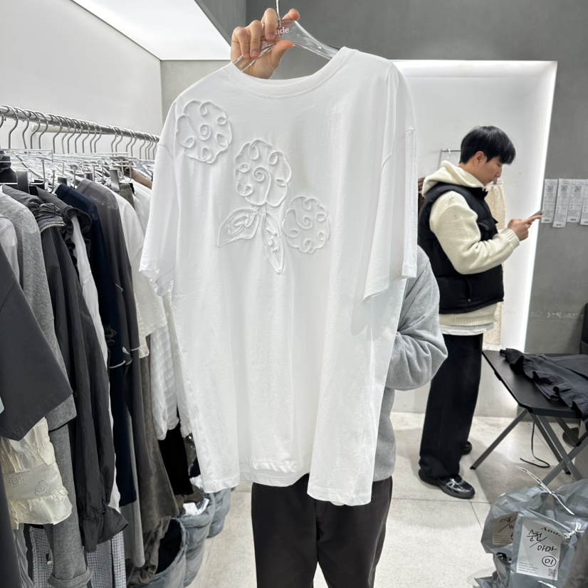 ANDE韓國直郵實拍女士新款熱賣職業26春夏休閑人氣T恤繡花AndeT恤圖色1