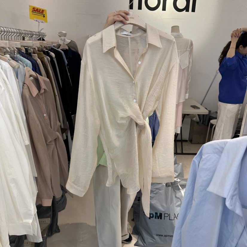 FLORAL韓國代購女士新品推薦休閑職業熱賣26春夏襯衫蕾絲衫FLORAL襯衫/蕾絲衫圖色1