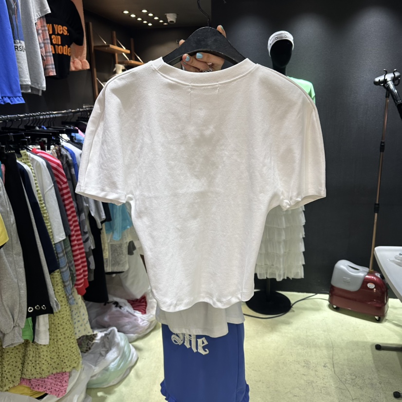 CHAVI韓國東大門代購女士新品26春夏人氣時尚推薦T恤褶皺CHAVIT恤