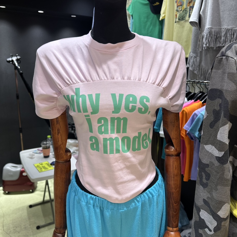 CHAVI韓國東大門代購女士新品26春夏人氣時尚推薦T恤褶皺CHAVIT恤圖色1