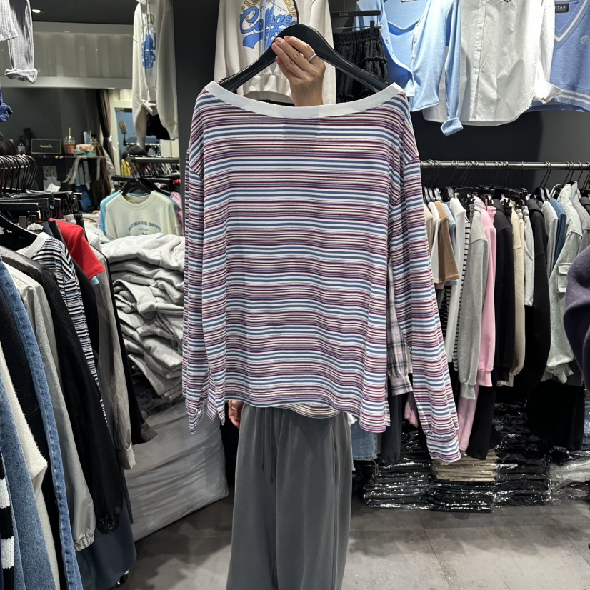 STAR-L韓國直郵實拍女士新品人氣休閑職業熱賣26春夏長袖T恤STAR-L長袖T恤