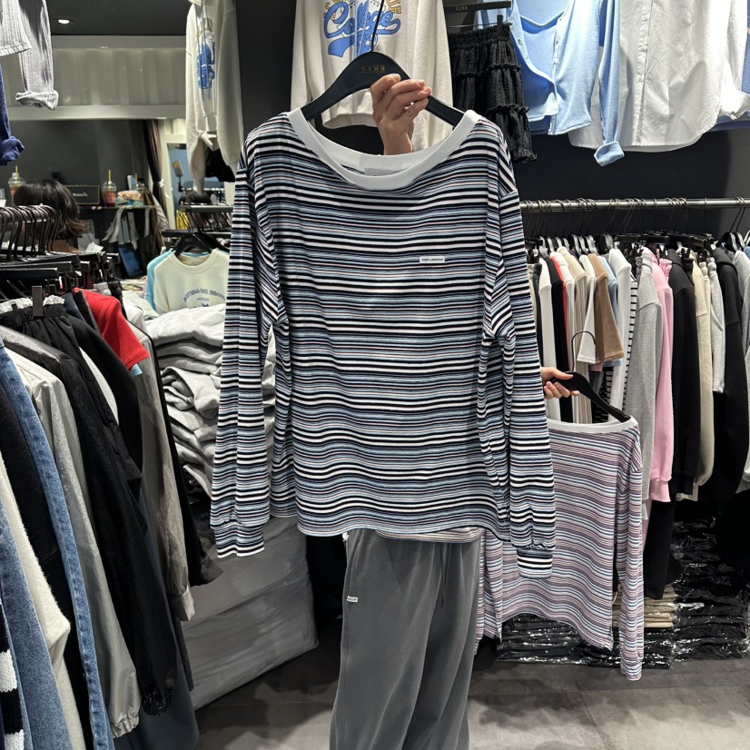 STAR-L韓國直郵實拍女士新品人氣休閑職業熱賣26春夏長袖T恤STAR-L長袖T恤圖色1